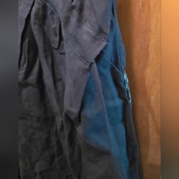 Kids Navy Blue Dress with Tree Forest Print SzL - Picture 9 of 9